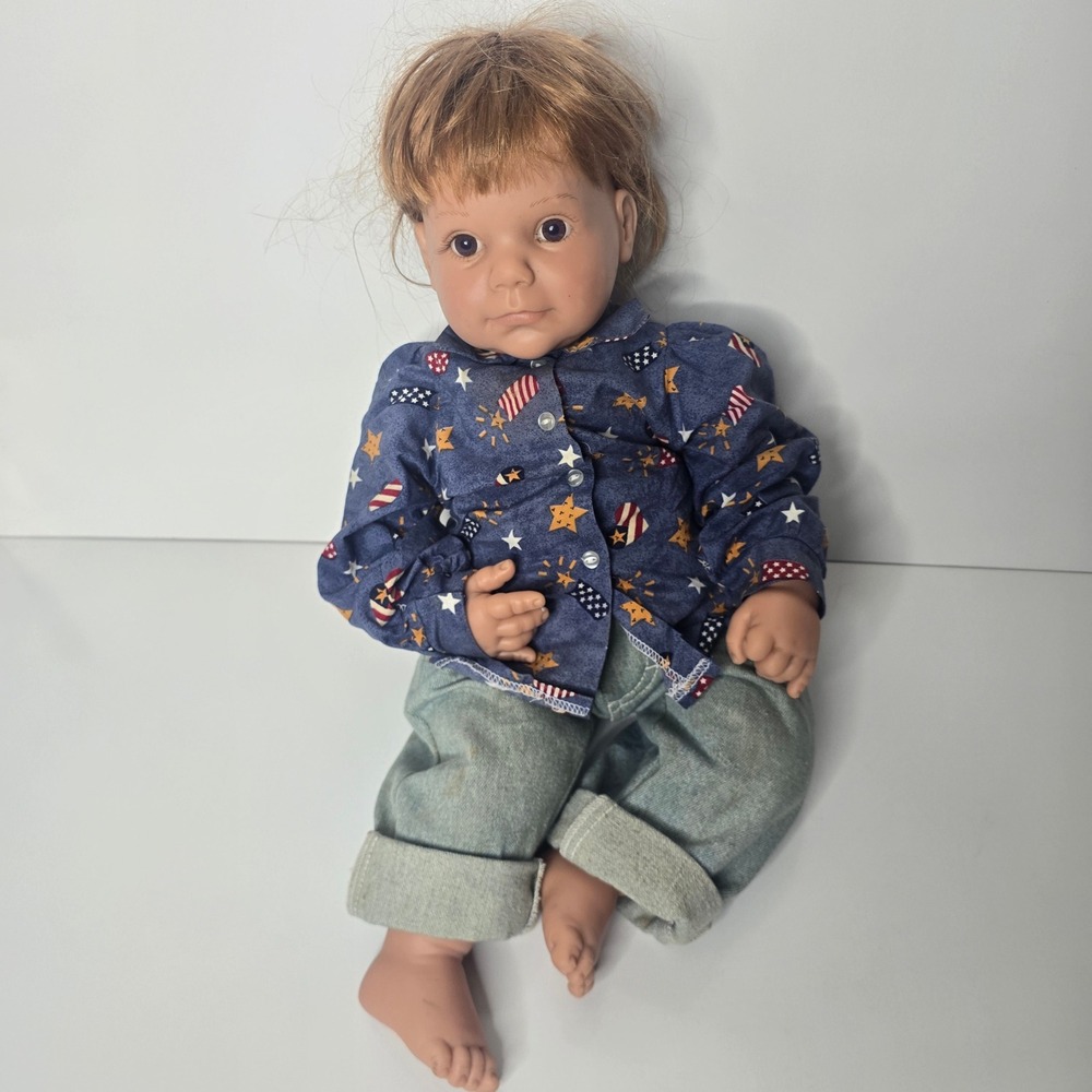 Vintage Lee Middleton Original Baby Doll 21" Americana‎ Patriotic Stars & Stipes